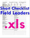 Short Checklist Field Leaders